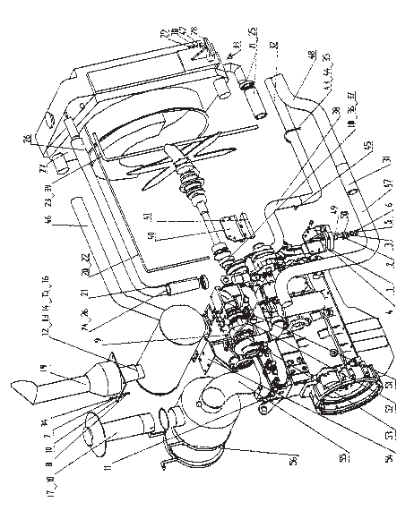 Модель GR165, GR185 Двигательная система